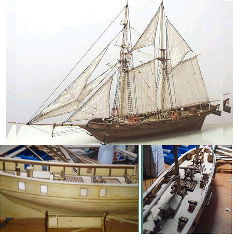 Halcon Wooden Sailing Boat Model Diy Kit Ship Assembly Decoration T New 1100 Ebay