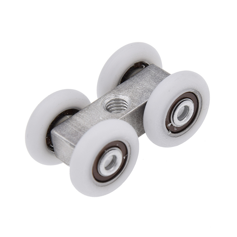 2 Pcs Sliding Door Rollers 4 Wheels Runner Pulley Shower Bathroom Door