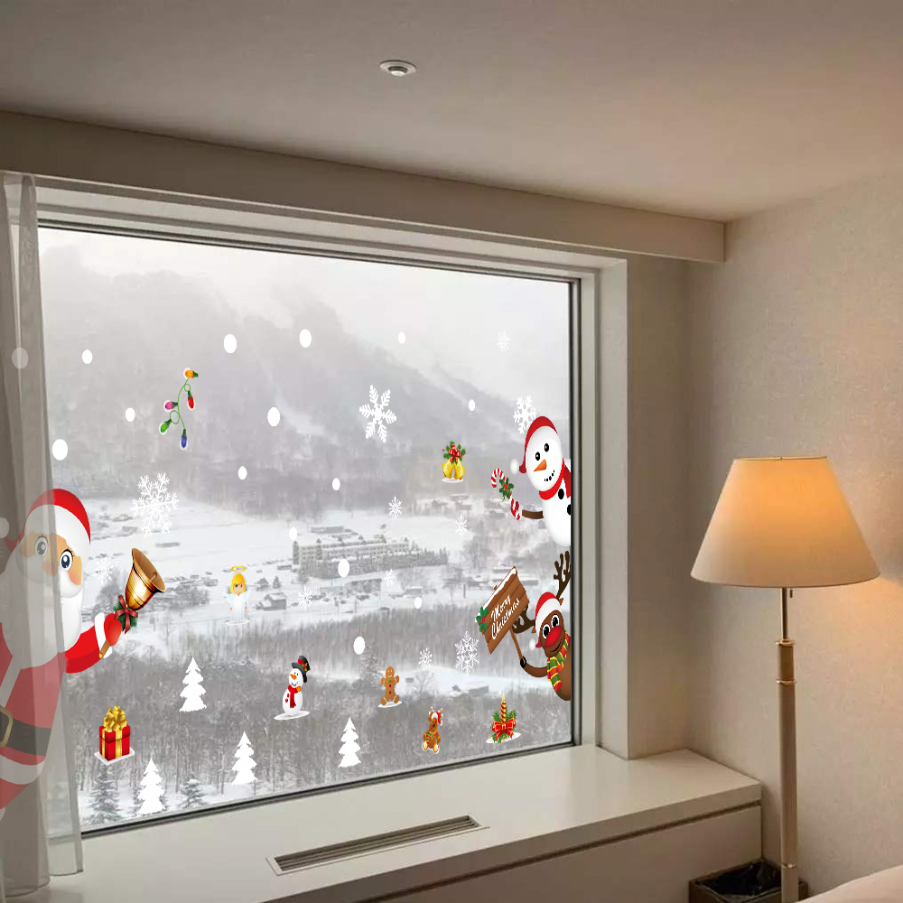 Christmas Xmas Santa Removable Window Stickers Art Decal Wall Home Shop