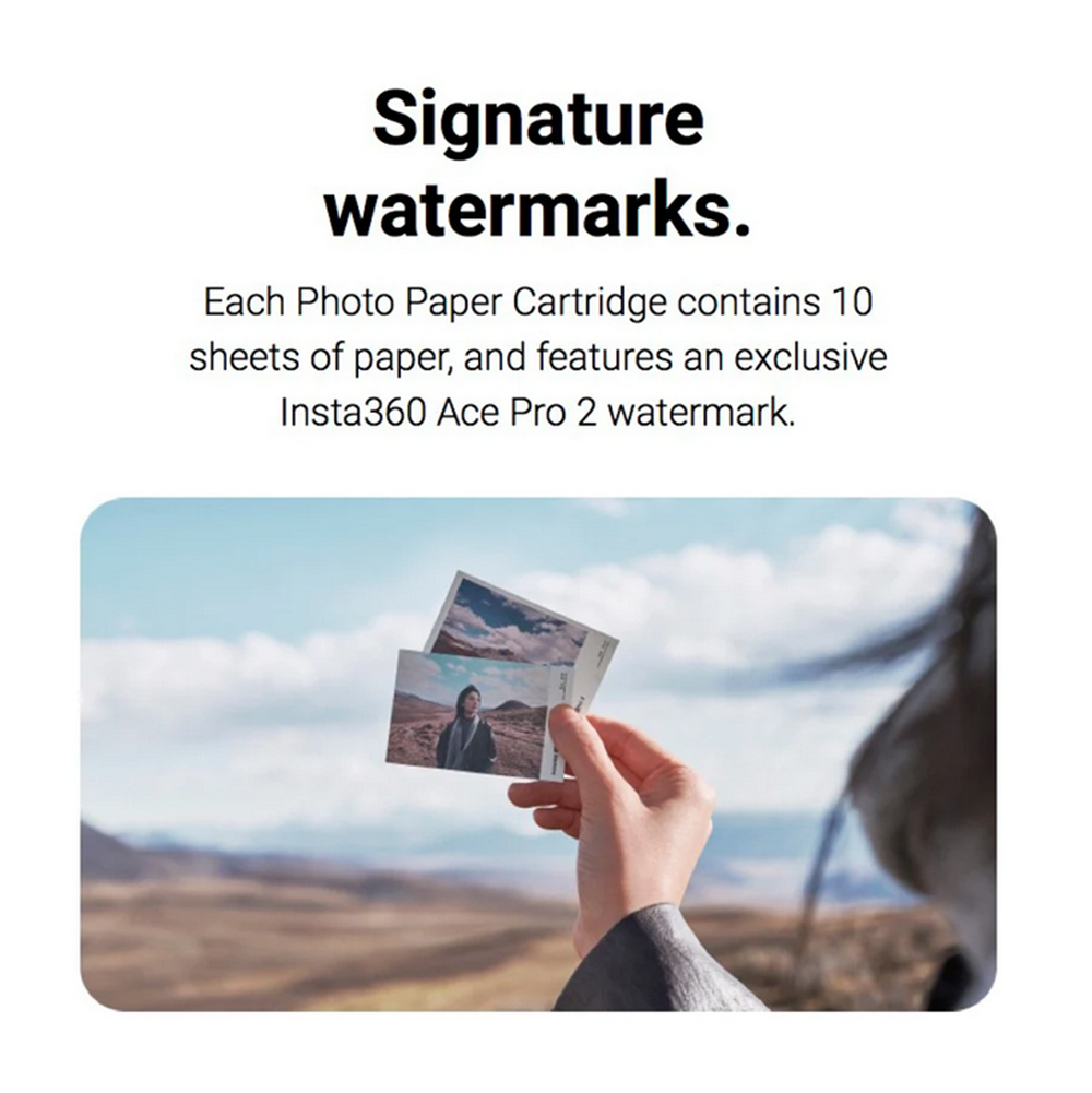 Instant Photo Printer For Insta360 Ace Pro2 Camera Pocket Printer