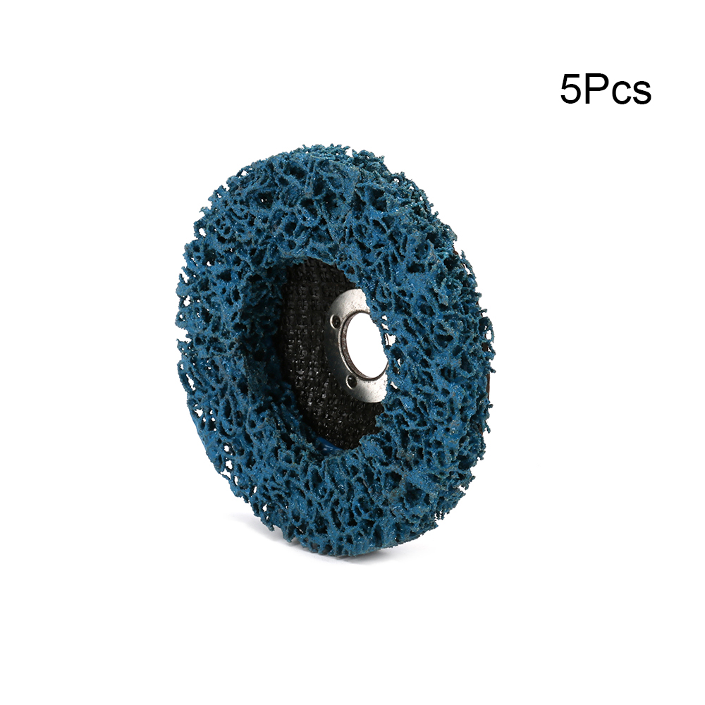 5Pcs 4.5/" Poly Strip Grinding Disc Abrasive Polishing Wheel for Metal 7//8/" Bore