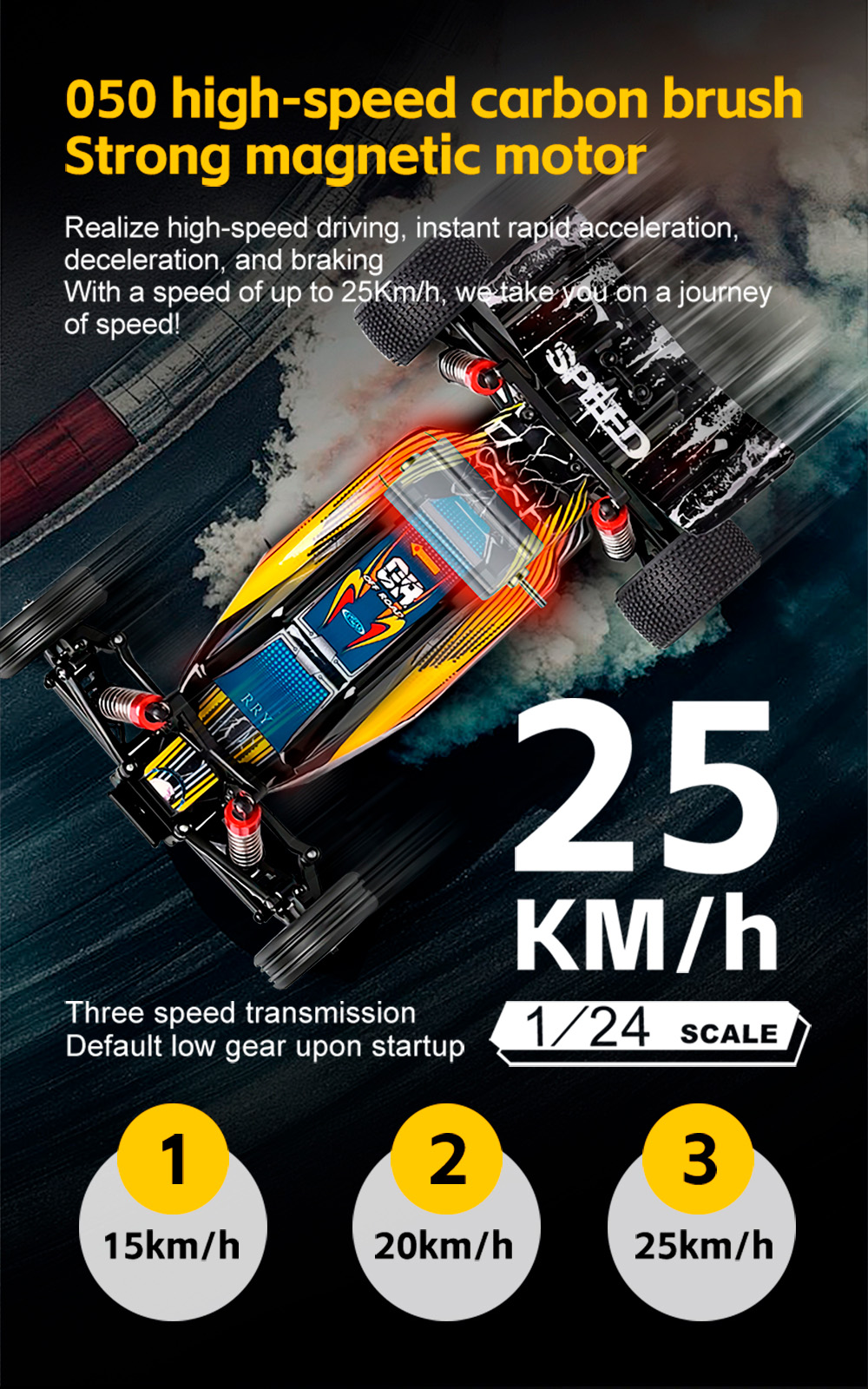 WLToys 244016 2WD RC Racing Car 2.4G 15KM/h 50M Distance Remote