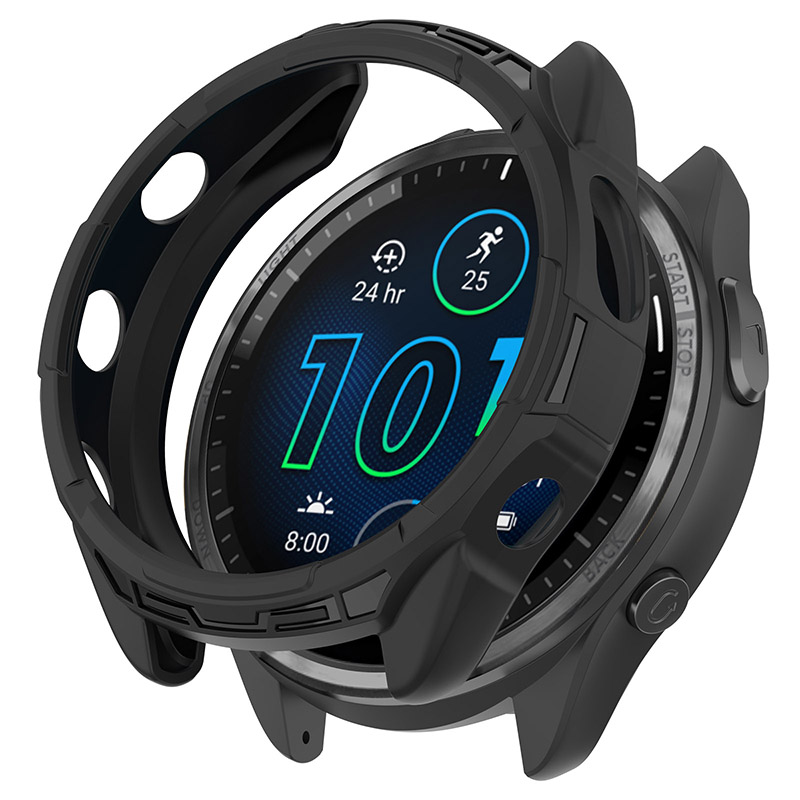 Funrae - Protector De Pantalla Para Garmin Forerunner 265, 4 Piezas, Vidrio Templado 9H, Cobertura Completa
