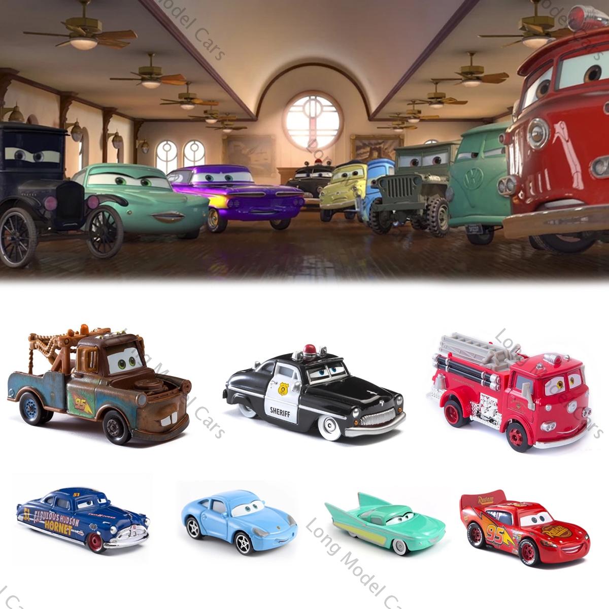 Disney Pixar Cars - Radiator Springs Lightning McQueen Mater Die