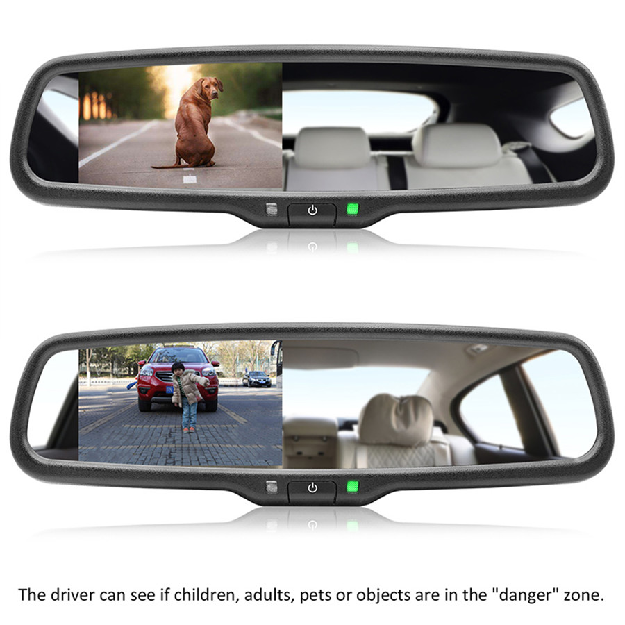 4.3" Windscreen Monitor Rearview Mirror Mount For Toyota