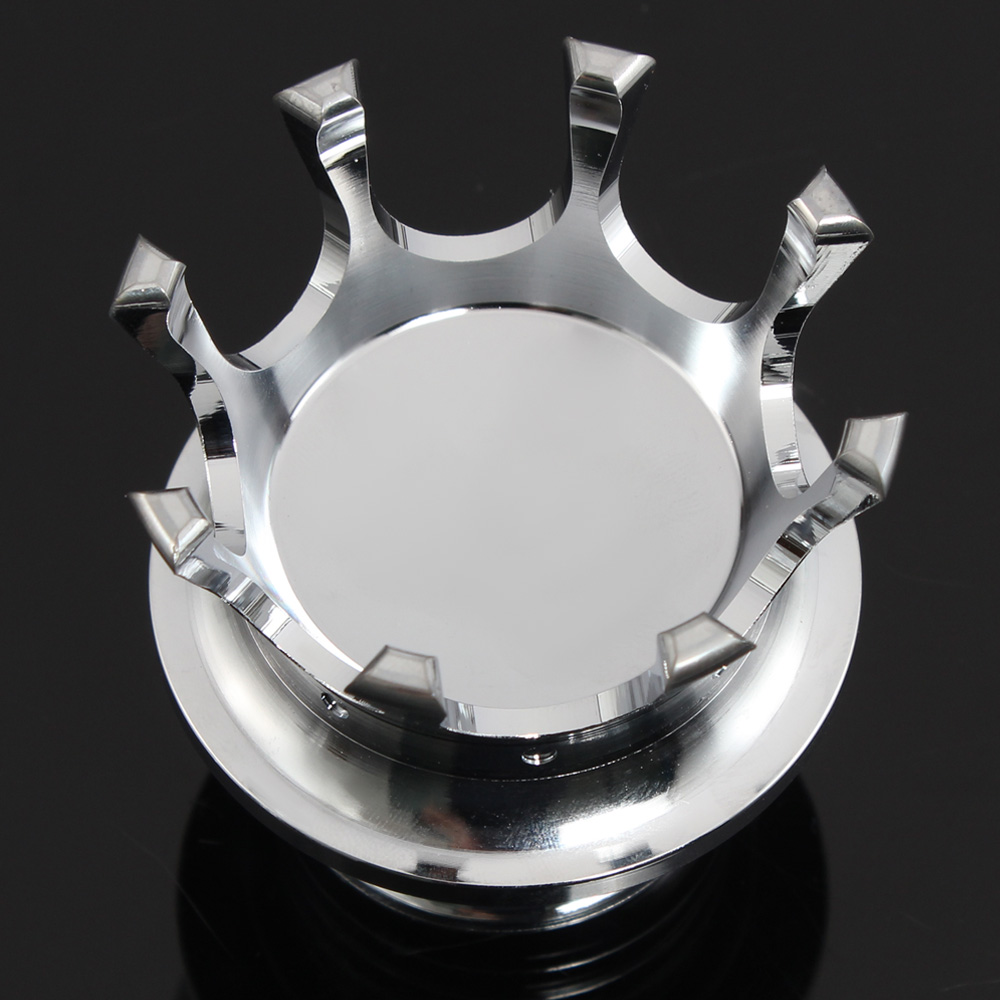 Chrome Motorcycle Gas Cap Crown Flush Fuel Oil Tank Cap For Harley Road
