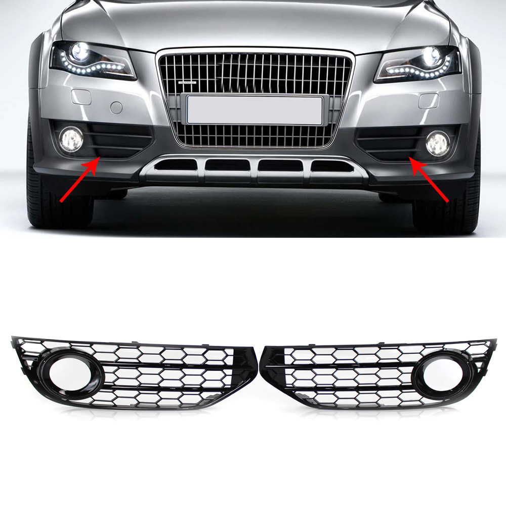 For Audi A4 B8 B8.5 ALLROAD 2009-15 Open Mesh Fog Light Honeycomb
