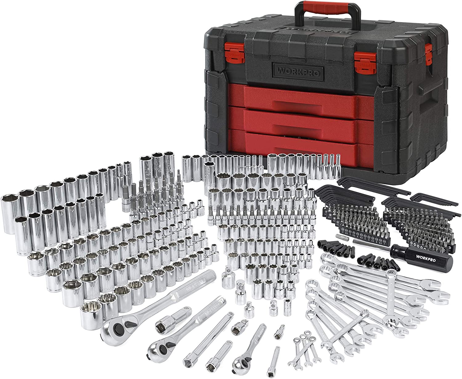 497-Piece/450-Piece Mechanics Tool Set Professional Tool Kit