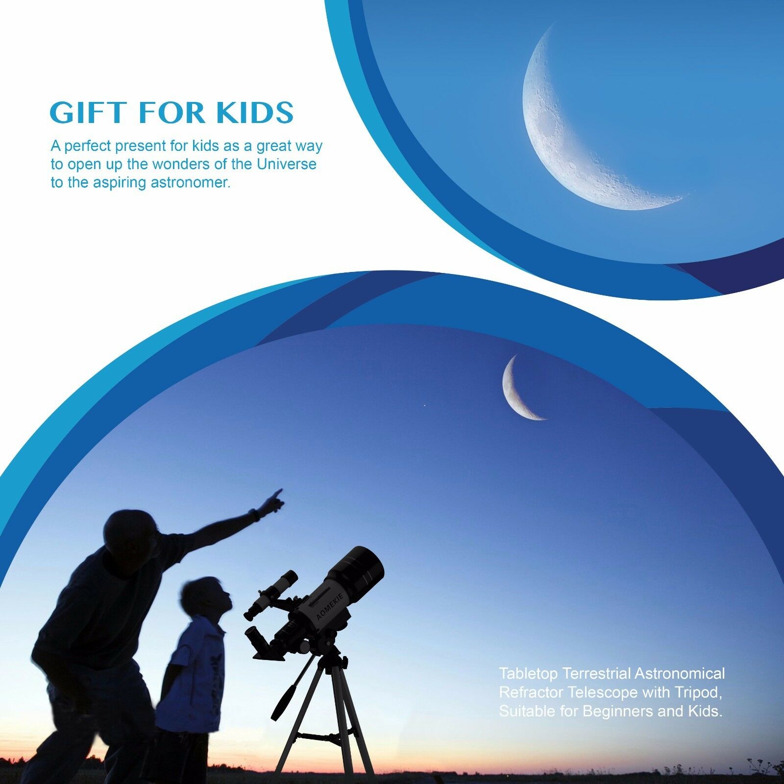 30070 Astronomical Refractor Telescope With Tripod For Beginners Optical Prism