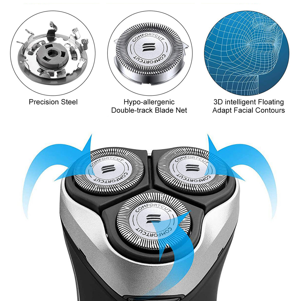 thumbnail image 2 of SH30 Replacement Shaver Heads For Philips Norelco Series 3000 2000 1000 - NEW 2 of 6