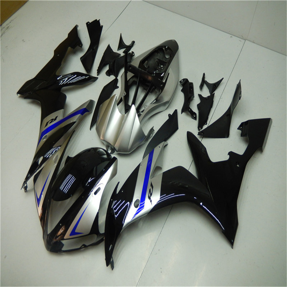 NTNT Plastic Fit for YAMAHA 2004-2006 YZF R1 Black Silver