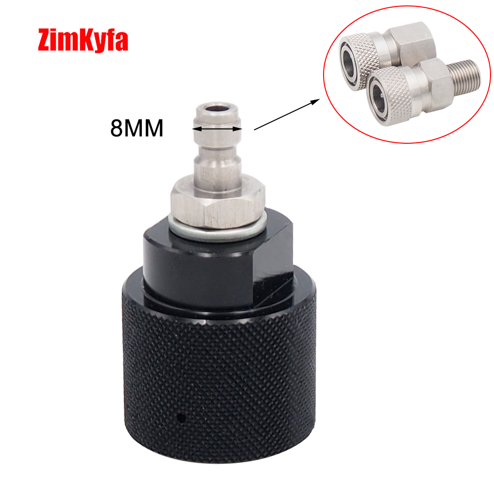 Paintball PCP CO2 HPA Tank Refill Outlet Adapter Connector & 8mm Male