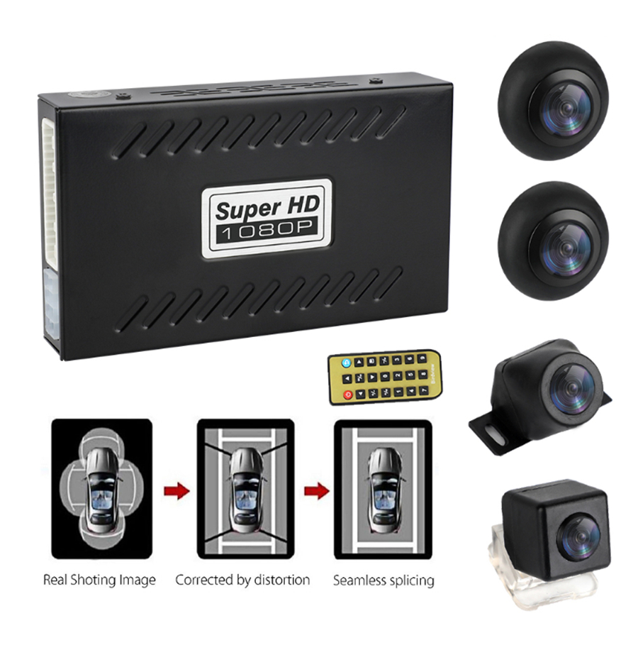 360° HD Panoramic View Car SUV DVR Recording 4 Camera ...