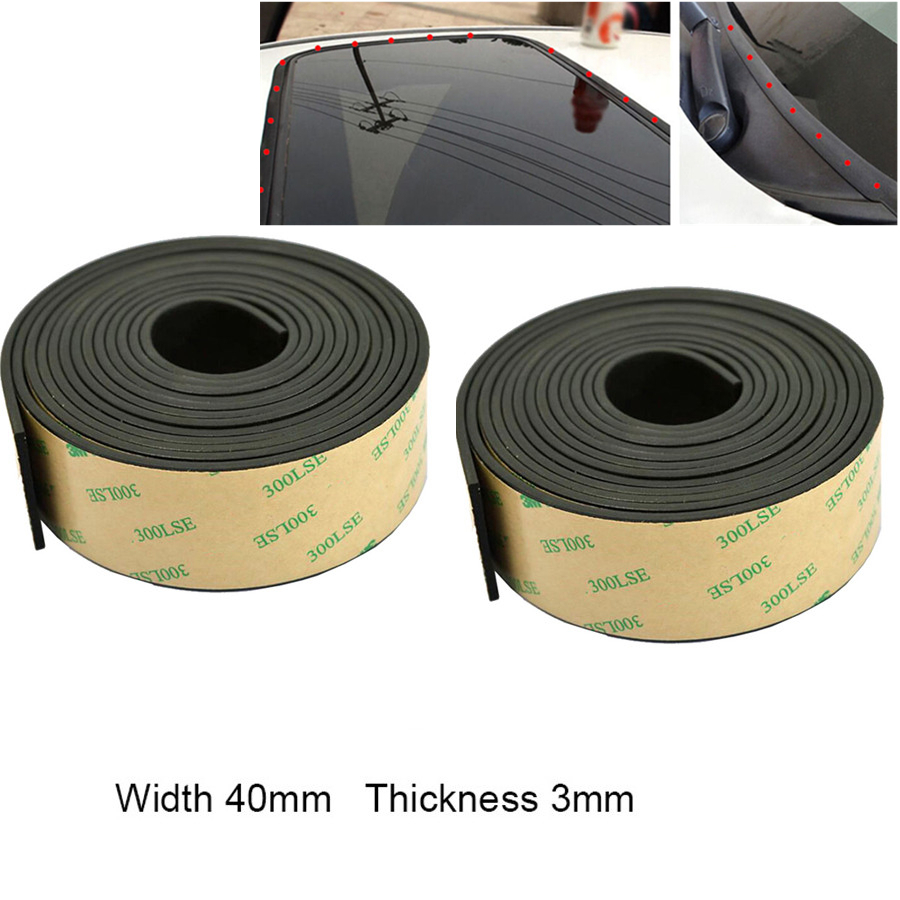 Universal 3m Car Sunroof Window Seal Strip Rubber Weather Stripping 40mm*3mm 1PC