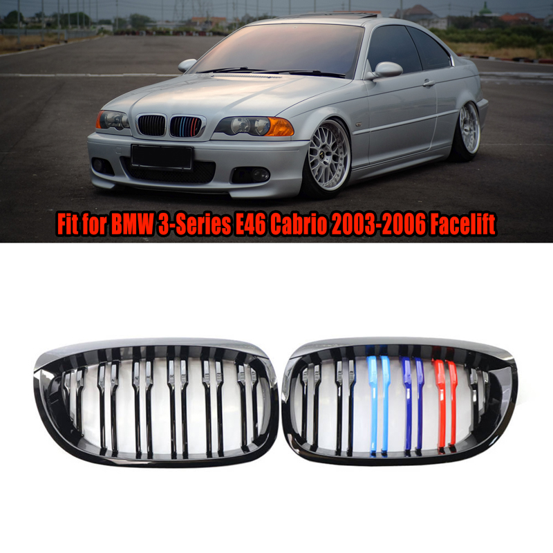 Jufjsfy Car Front Grille for 3 Series E46 Coupe 1999-2003 Pre-facelift, ABS  Air Intake Grill Bumper Grille Styling Replacement Tuning Accessories :  : Automotive