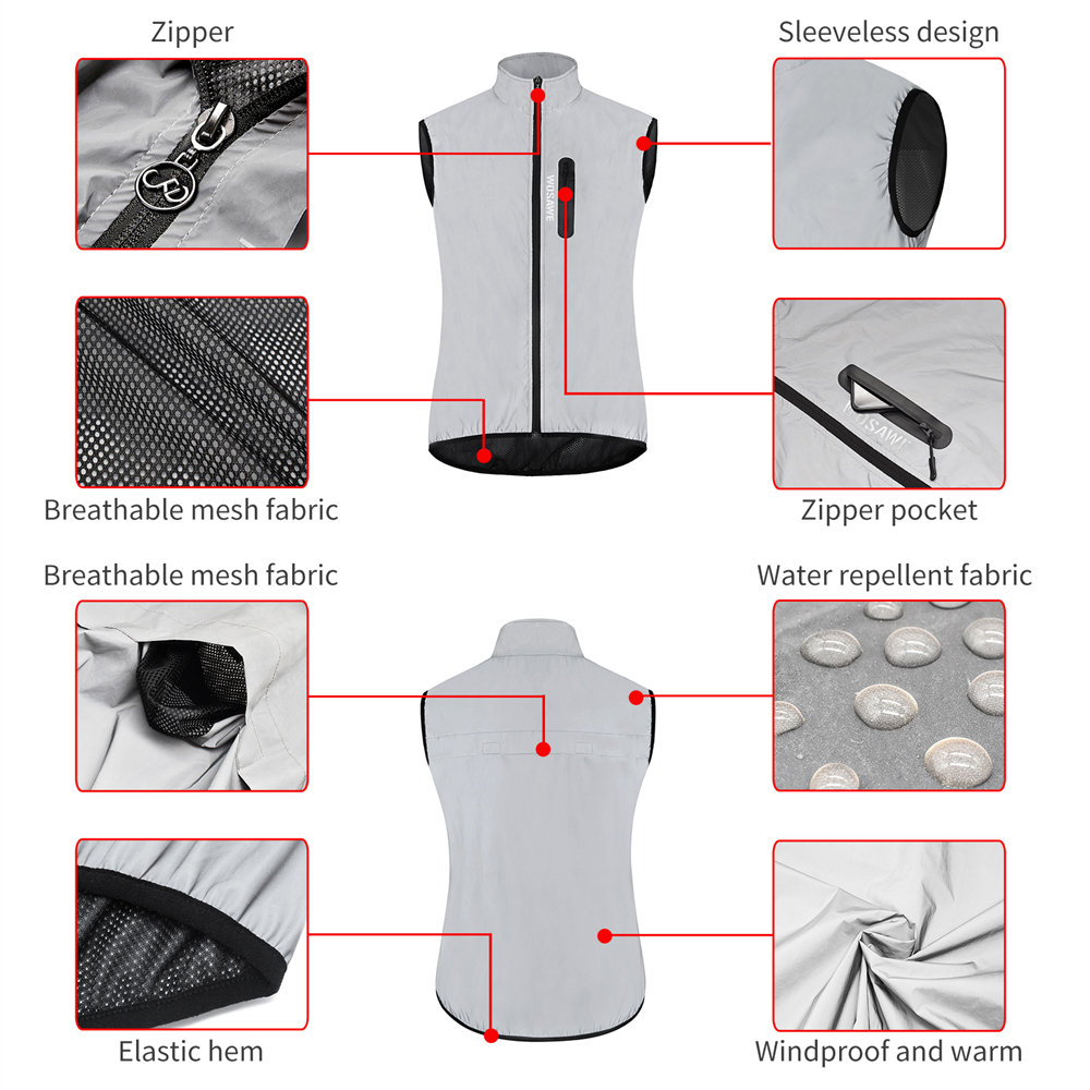 WOSAWE Damen Winter Fahrradjacke - Thermo Fleece Radjacke Mit Reflektionen Und YKK-Reißverschluss