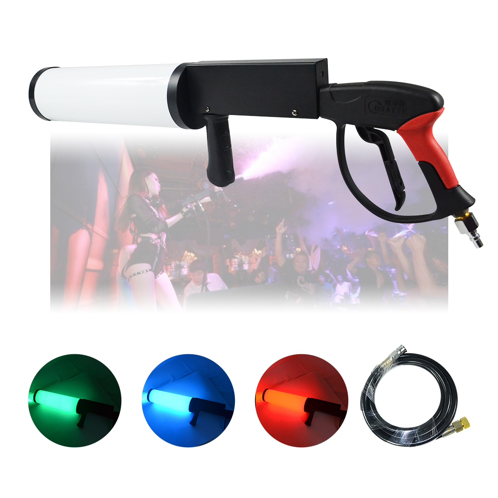 Led CO2 Gun RGB Jet Machine Special Effects CO2 Cannon Fogger Handheld ...