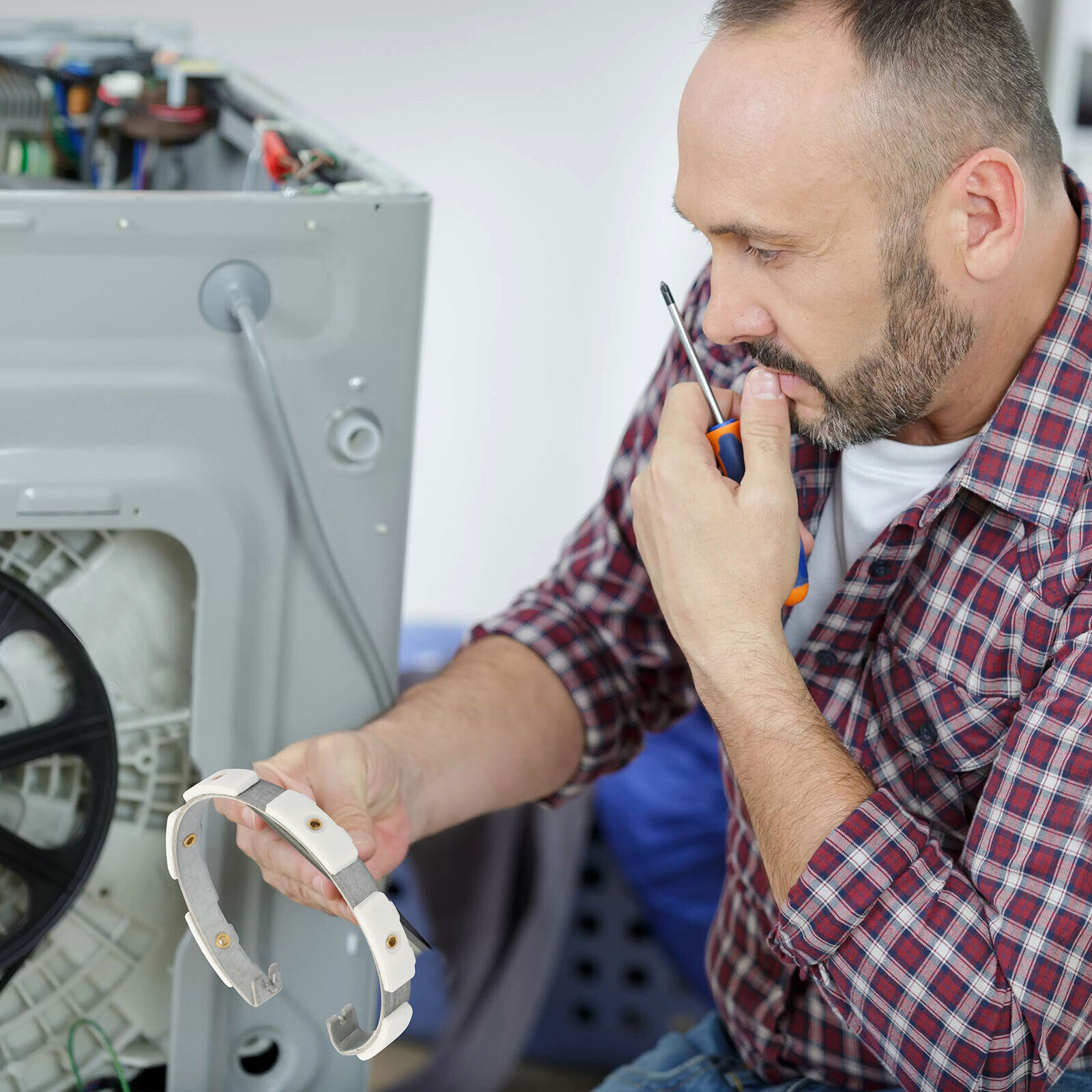 Fascia Frizione 3951993 2 Fascie Frizione Per Lavatrice Whirlpool - Ricambi W10817888, Compatibili Con Molti Modelli Confezione 2 Pezzi Frizione - Foto 8