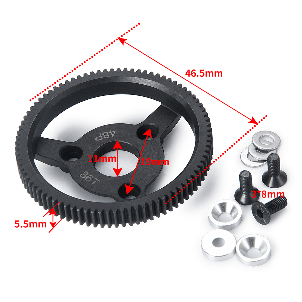 Set De 5 Engranajes Rectos De Metal Para Coche RC – 64T Y Piñones 17T/21T/26T/29T, Compatibles Con HSP Y Red Cat 1/10