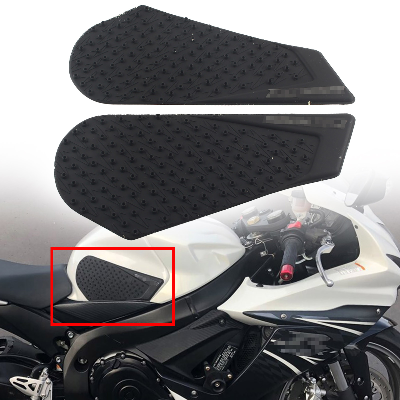 Motorcycle Tank Traction Pad Stickers For SUZUKI GSX-R600 / GSX-R750 (2011-2016) - Anti Slip Knee Grips - View #5