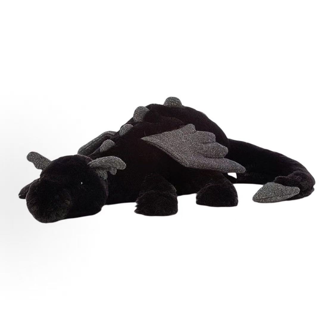 Jellycat Onyx Dragon Plush – Black - RETIRED RARE 50cm - NEW WITH