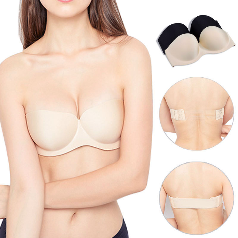 bra with silicone back