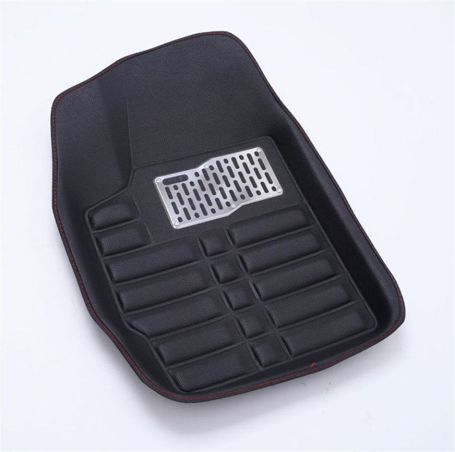5 Pcs/Set Black PU Leather All Seasons Car Floor Mats Carpet Skidproof ...