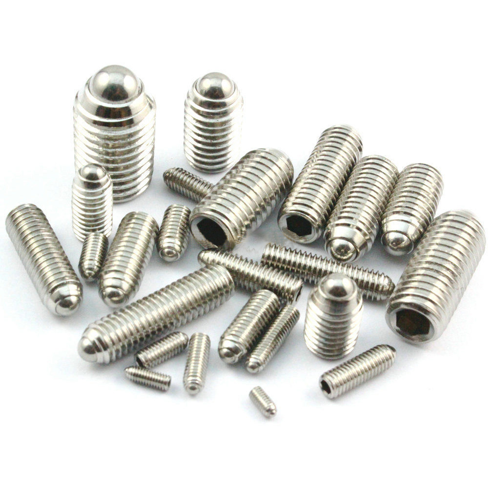 5/10pcs 304 Stainless Steel Thread Hexagonal Spring Ball Plunger Screw