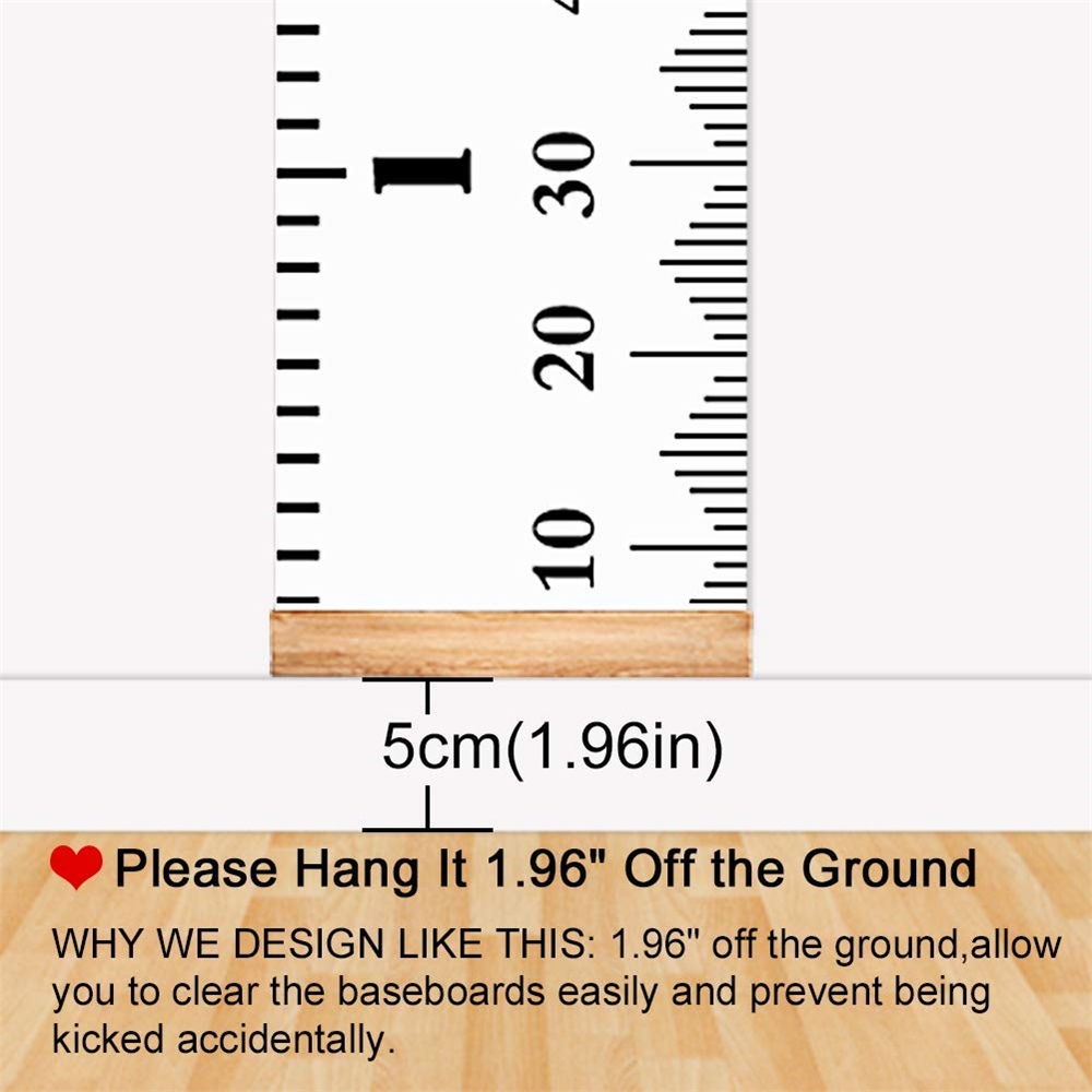 Kids Children Adult Height Growth Chart Measure Wall Hanging Ruler Home