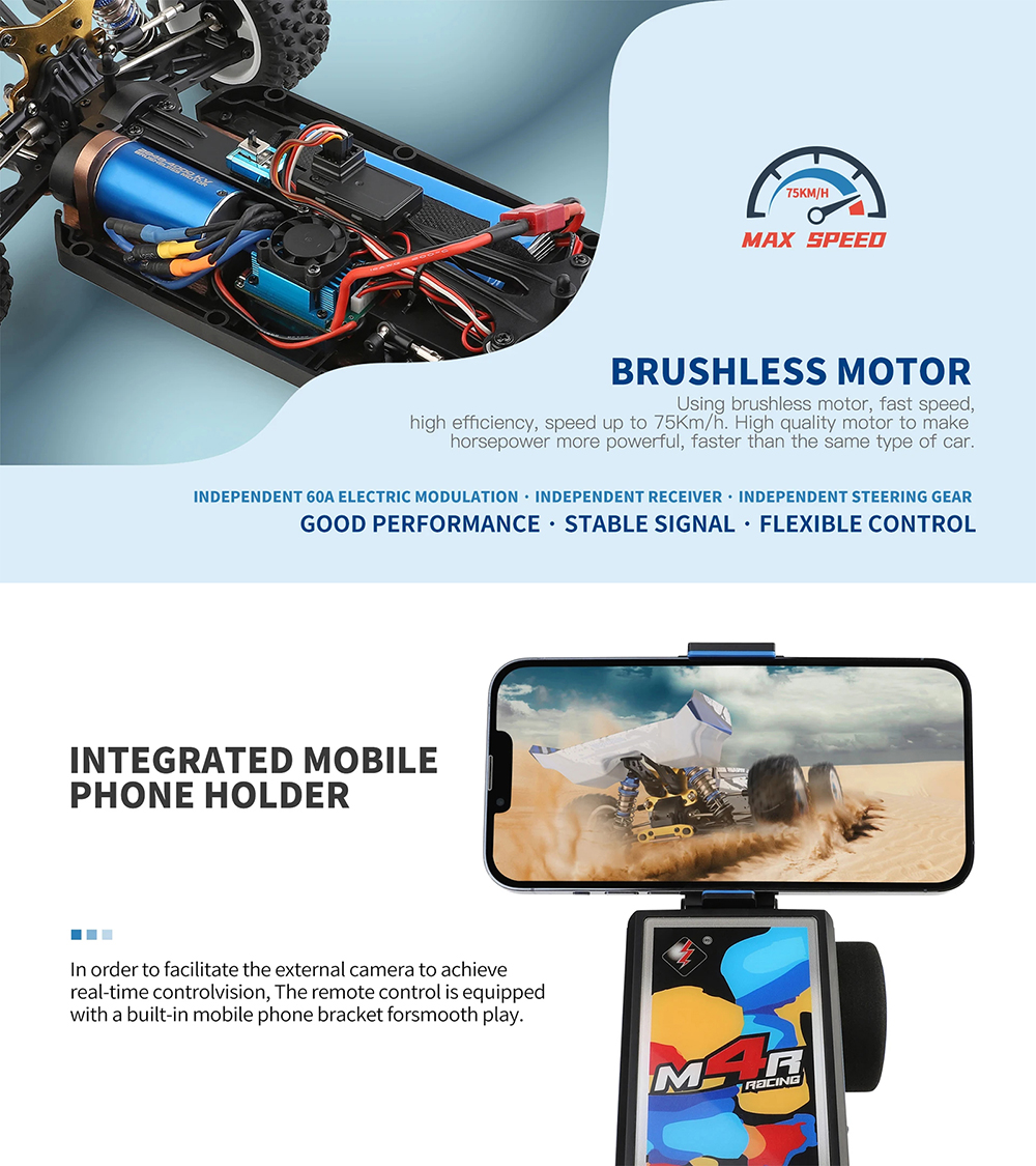 ジャンク新品】WLtoys 124017 V8 ブラシレスモーター ㉒