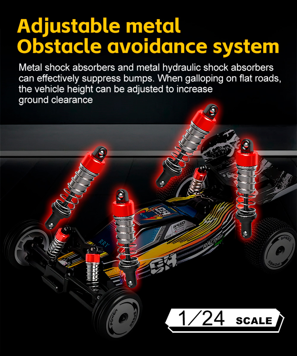 WLToys 244016 2WD RC Racing Car 2.4G 15KM/h 50M Distance Remote