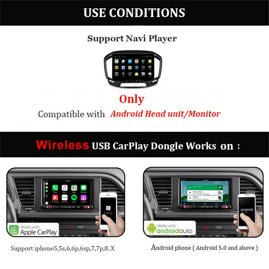 USB CarPlay Dongle Wireless Smart Link for Car Android System Head Unit eBay