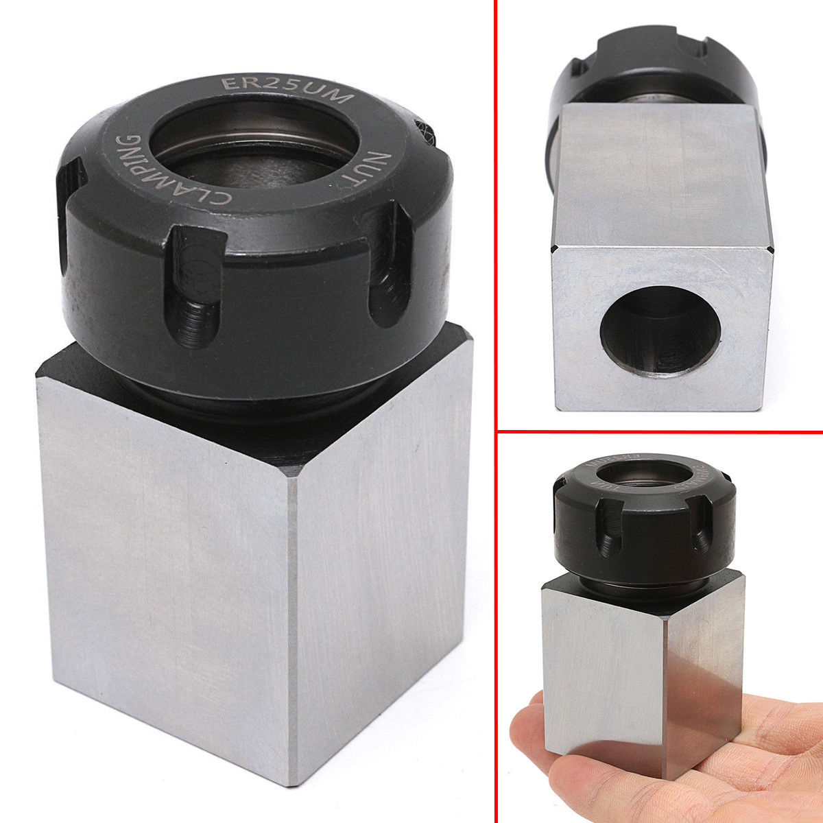ER25 ER32 ER40 Hex Square Collet Block Chuck Holder CNC Lathe