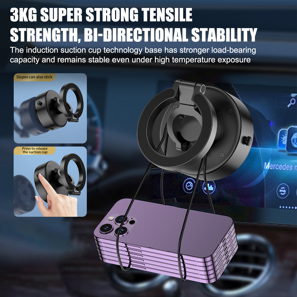 DS Portacellulare Auto Universale, Supporto Telefono Auto Ventosa - Foto 8