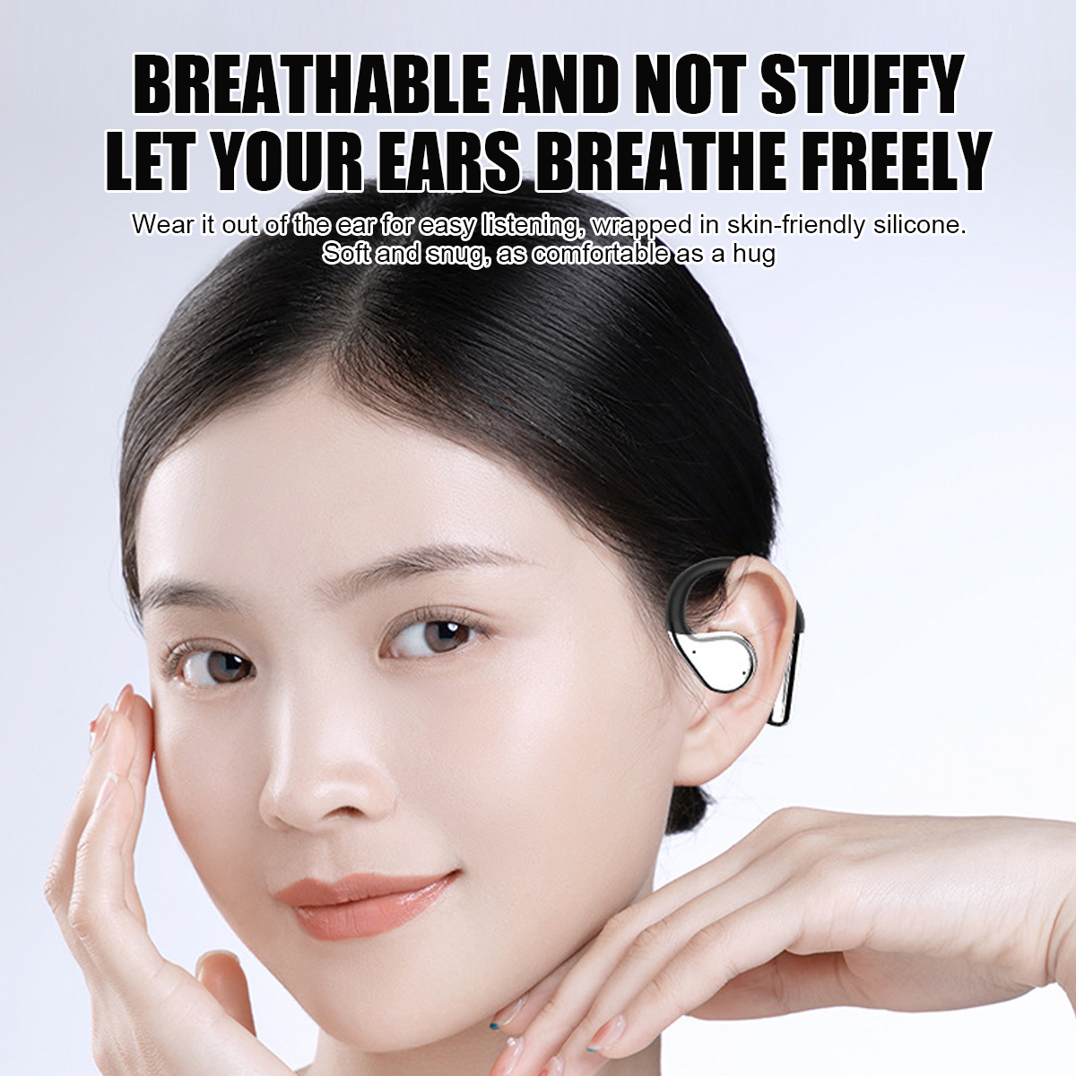 Over The Ear Earbuds Earhook True Wireless Open Earphones Bluetooth 5.4 New_voghion.com