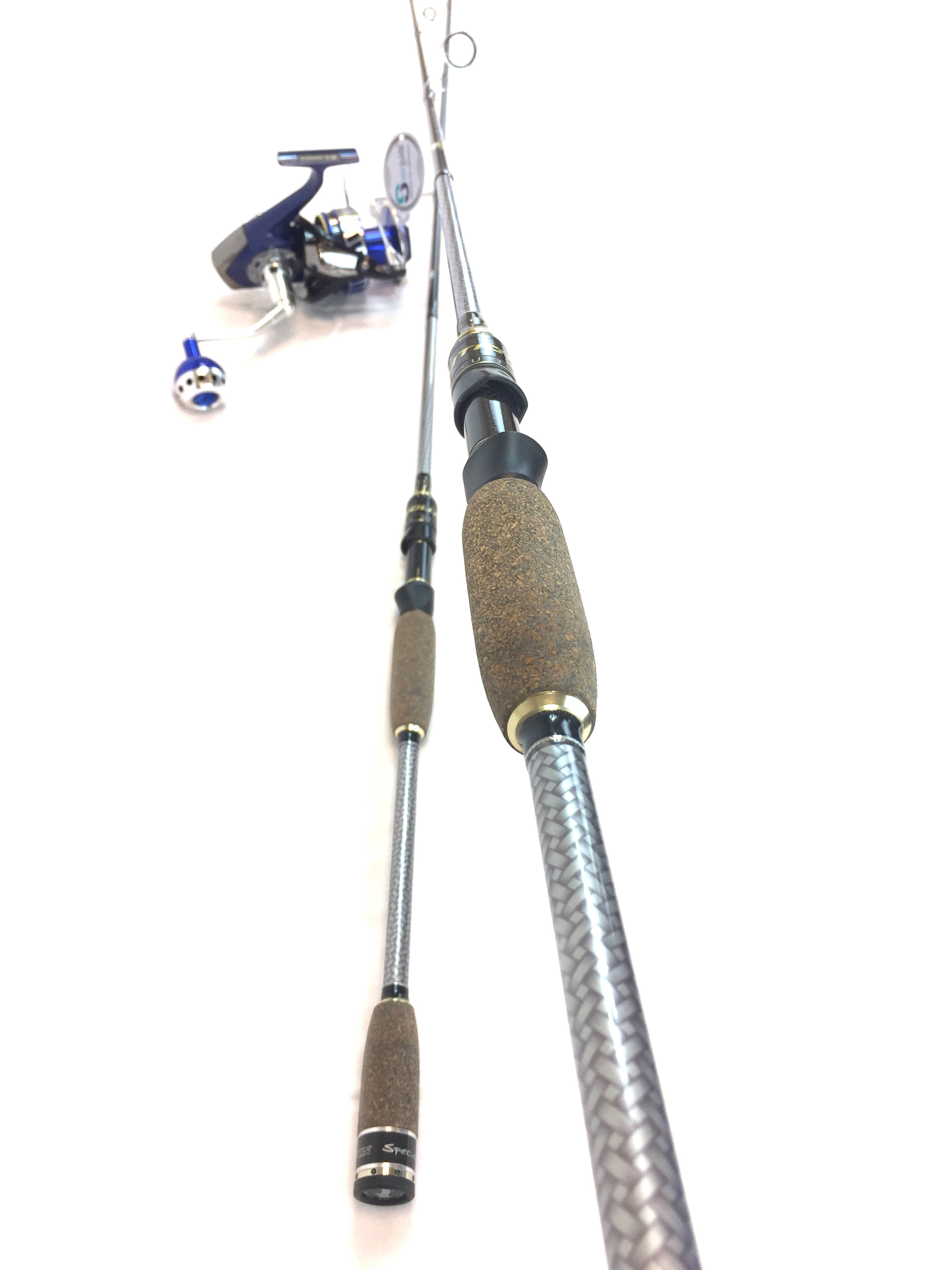 RYVL EVOLUTION High Carbon Custom Made Spinning Rod Fishing Pole 2.2m Silver eBay