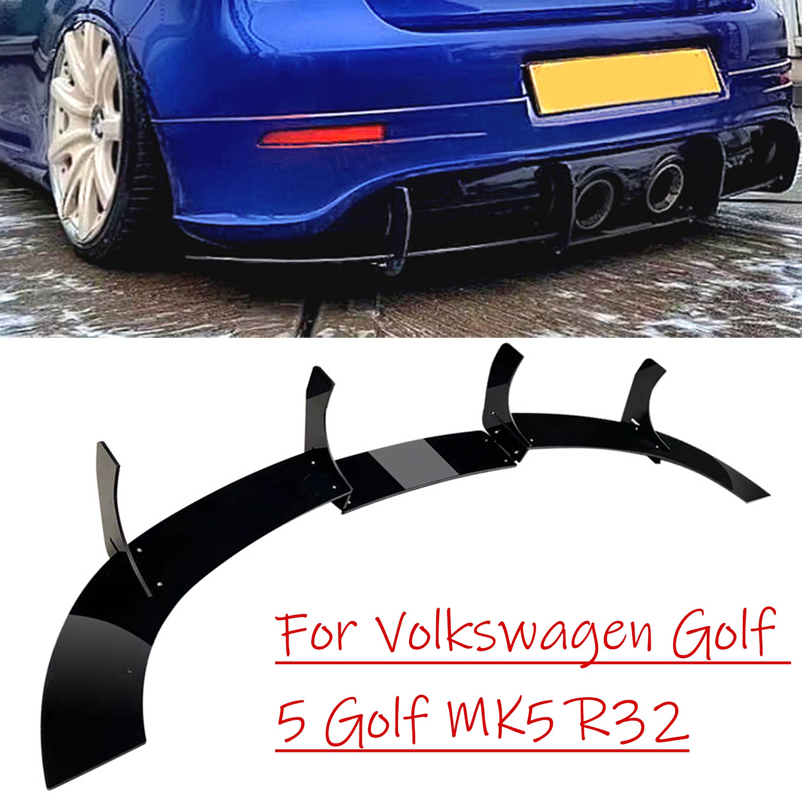 Für VW Golf 5 V MK5 R32 2005-2009 Heckansatz Diffusor Stoßstange