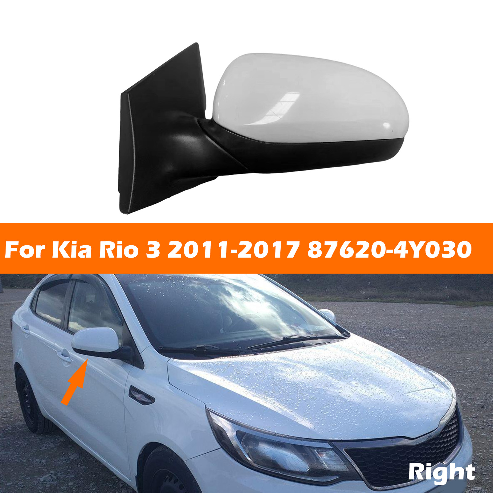 Right Side Power Mirror For Kia Rio 3 2011-2017 876204Y030