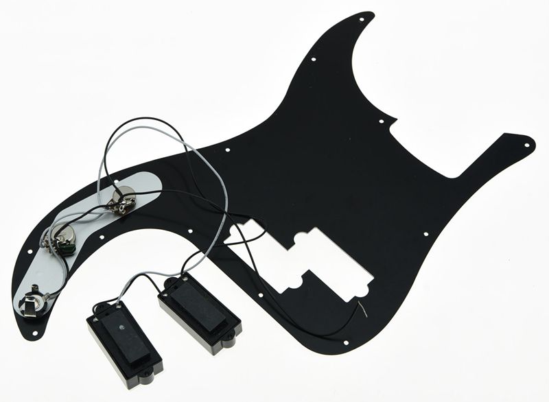 Black 3 Ply Prewired Loaded P Bass Pickguard fits Fender Precision Bass