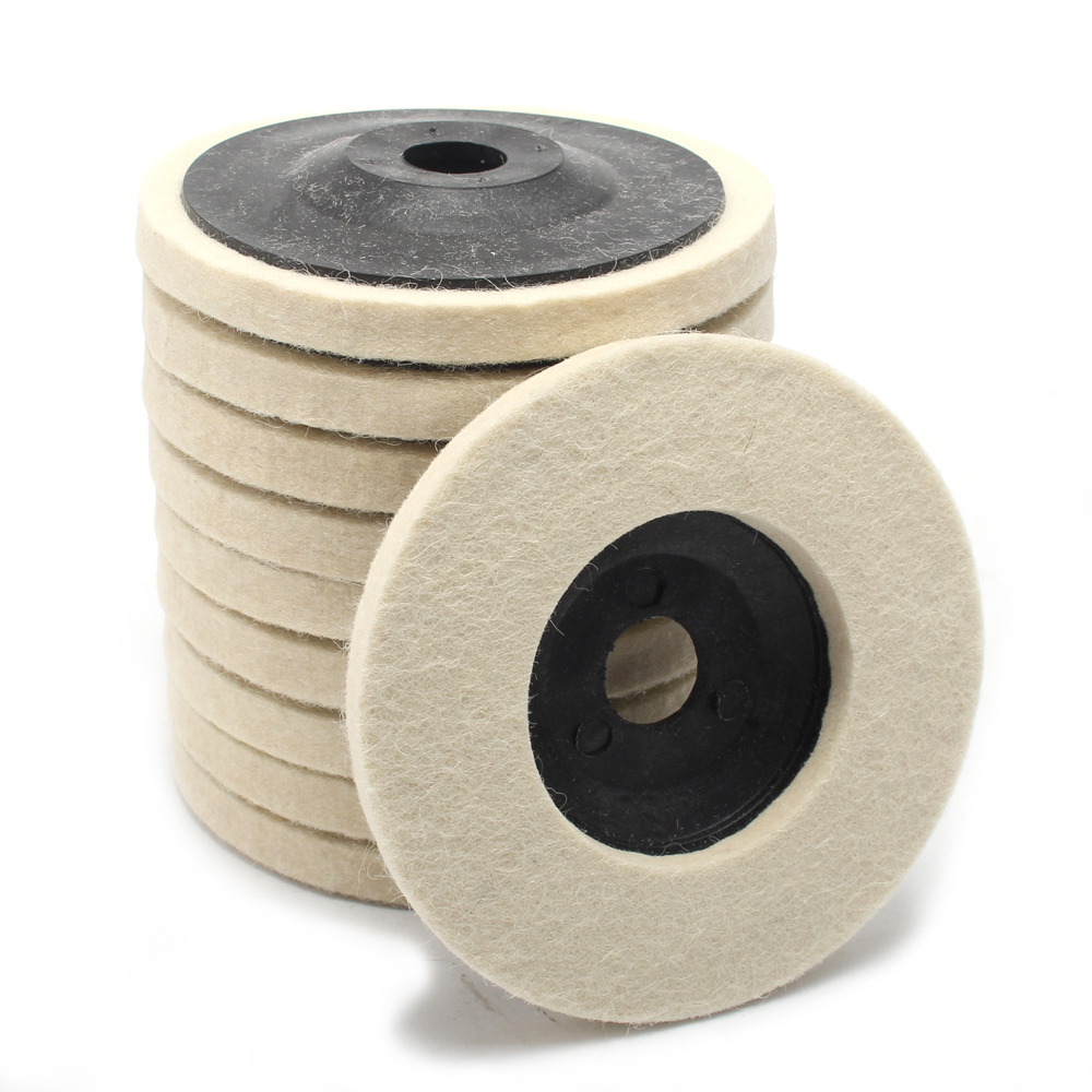 5 Inch Polishing Wheel Buffing Pad Felt Disc for 100 Angle Grinders Red