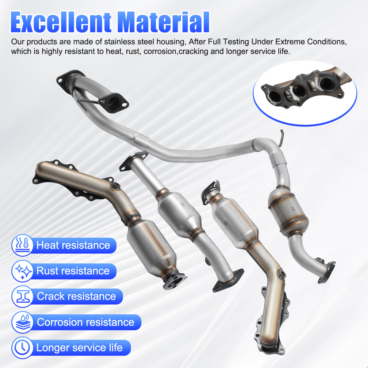 For Toyota Tacoma 4.0L 2005-2015 Exhaust Rear Catalytic Converters Left