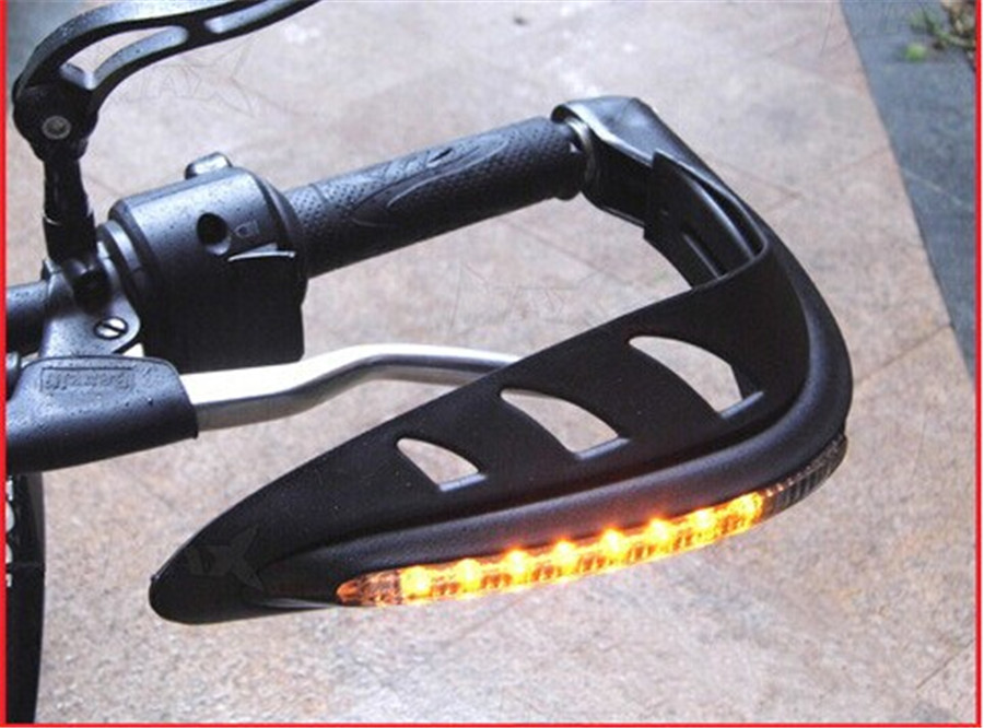 bike handle guard with led