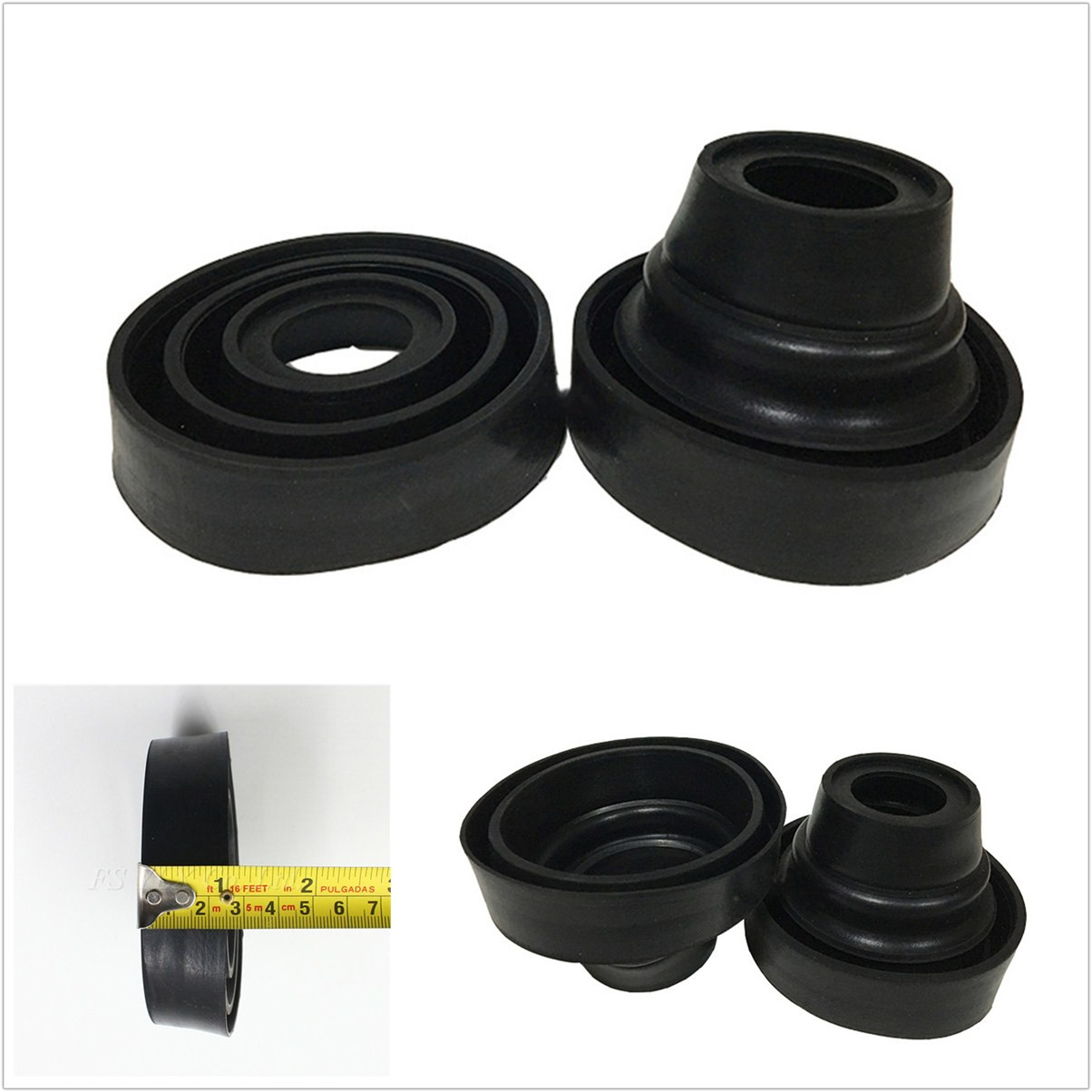 2 Pcs Black Rubber Car LED HID Headlights Retrofit Re-seal Seal Cap Dust Covers