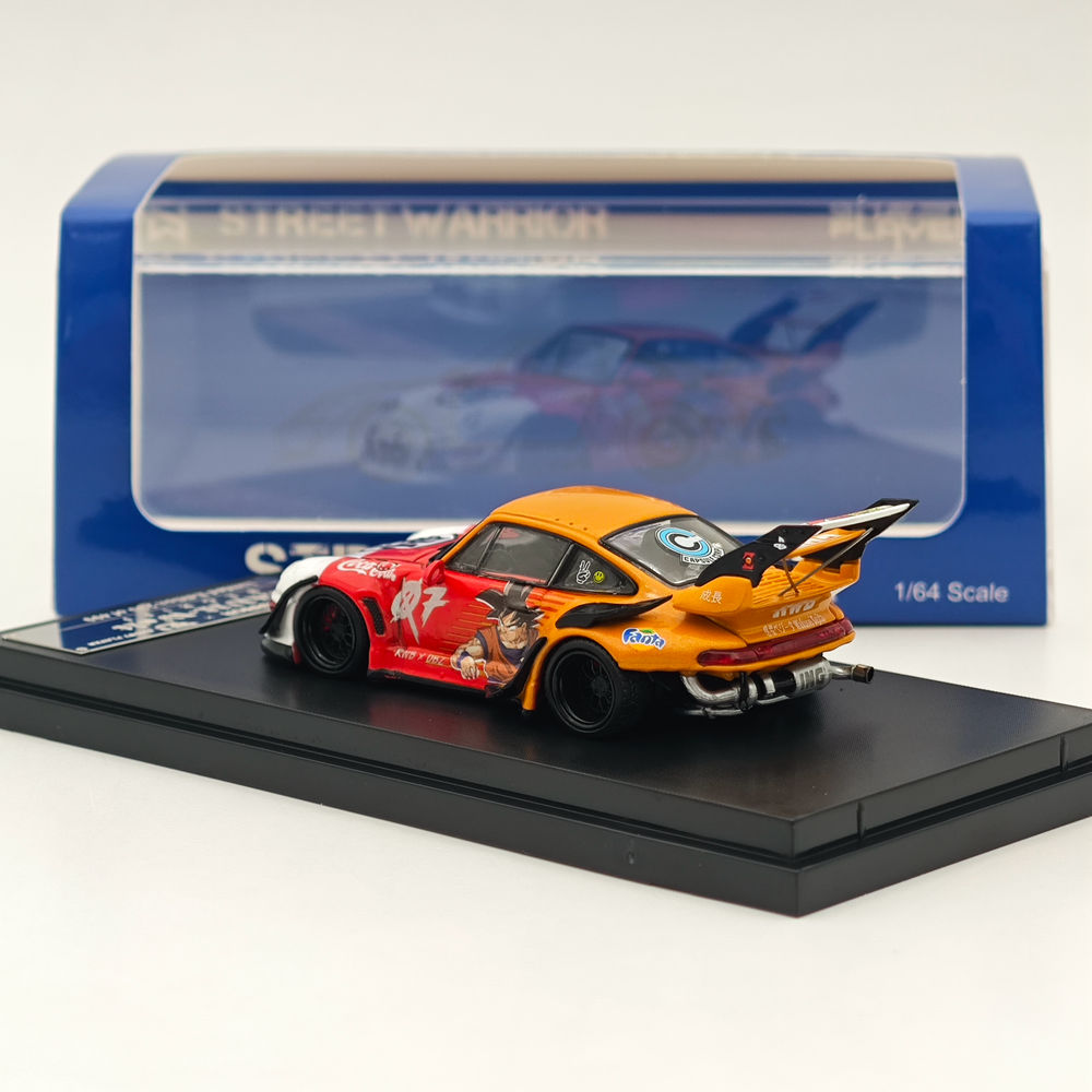 SW 1:64 Dragon Ball RWB 993 911 Racing Sports Red Model Diecast