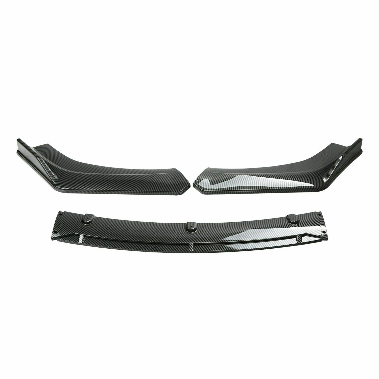 MotorFansClub 3-Piece Front Bumper Lip For Nissan Altima 2013-2018 - Carbon Fiber Style Splitter, Easy Bolt-On