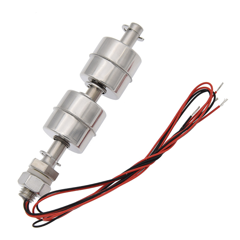 Liquid Water Level Sensor Stainless Steel Double Ball Float Switch Tank
