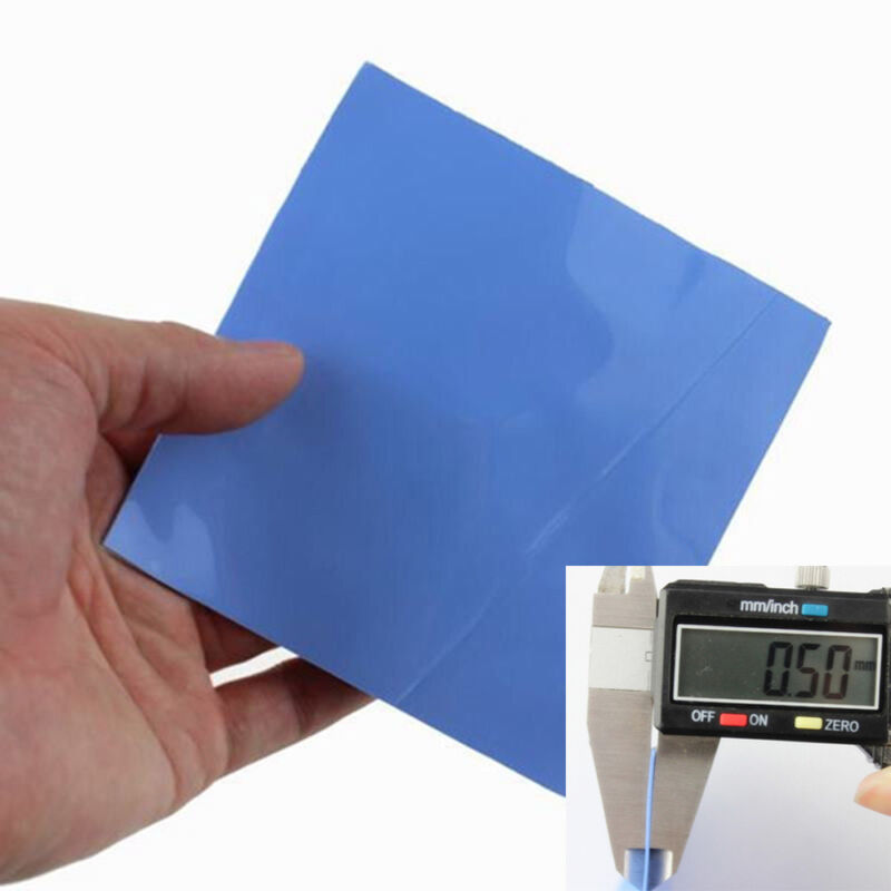 5x 100mmx100mmx1.5mm Silicone Pad Heat Sink Heatsink Thermal Conductive Cooling