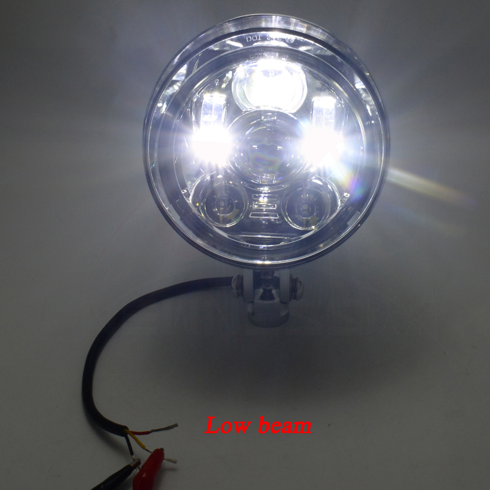 LED 6" Large Chrome Bullet Headlight For Harley Sportster XL Dyna