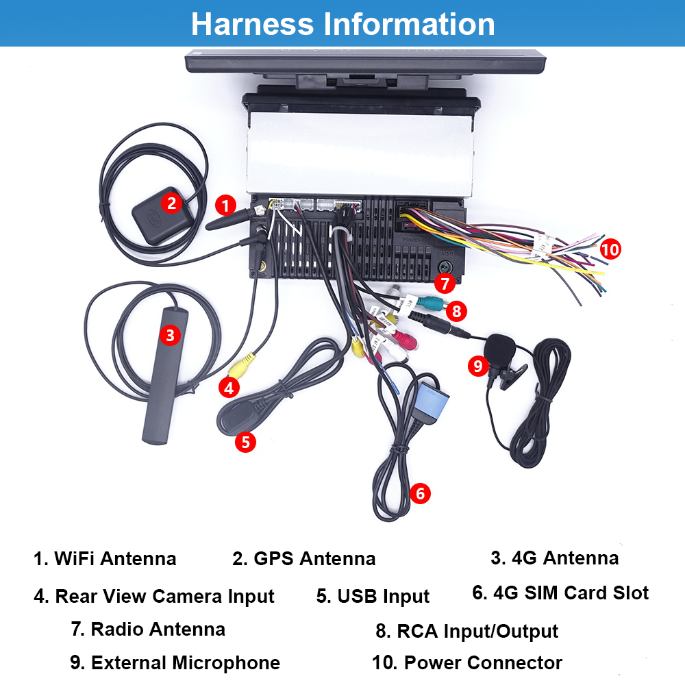 4G Octa-Core 1Din Android 13 Car Stereo Radio