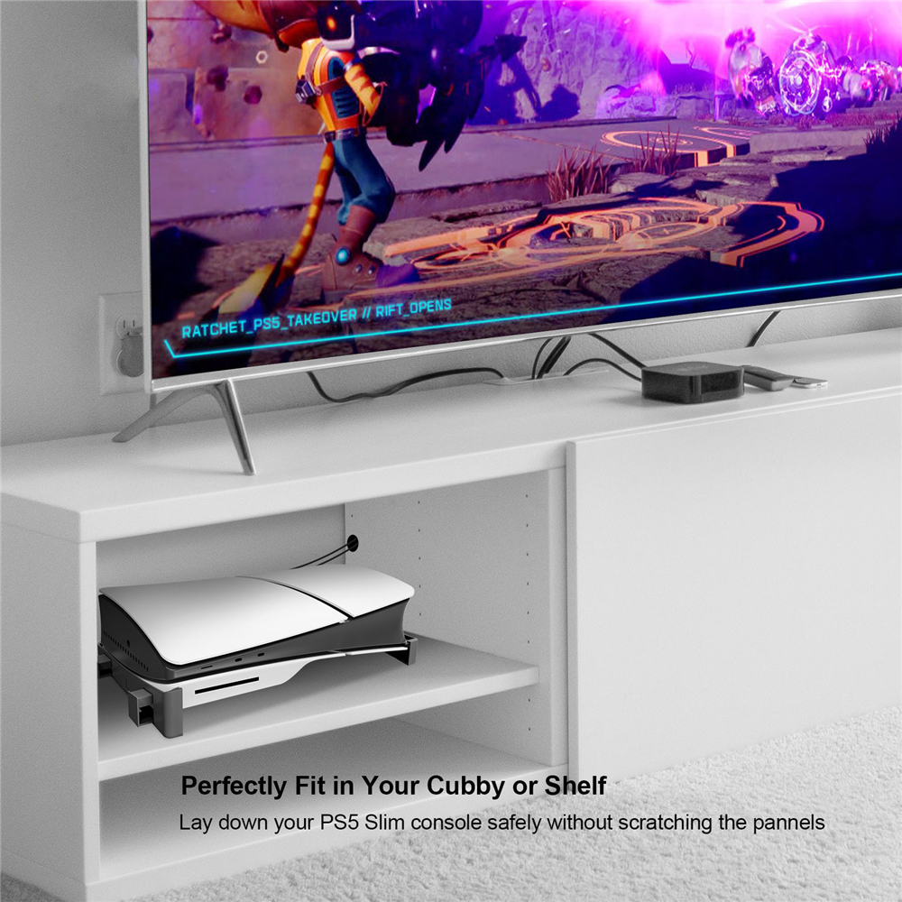 Horizontal Stand Compatible with PS5 Disc & Digital Edition - Base Stand  Holder for PS5 Accessories with Anti-Slip Mads Compatible with PS5 Disc &  Digital Editions Console : : Video Games